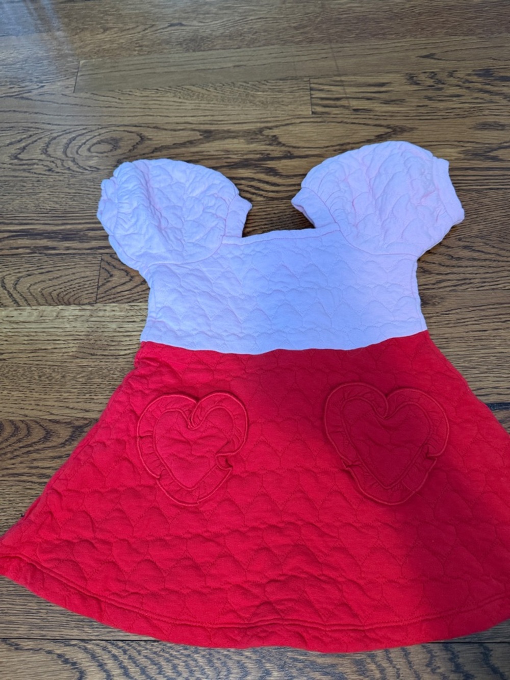 Janie and Jack Pink and Red Quilted Heart Dress